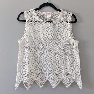 Anthropologie Eyelet Tank Top